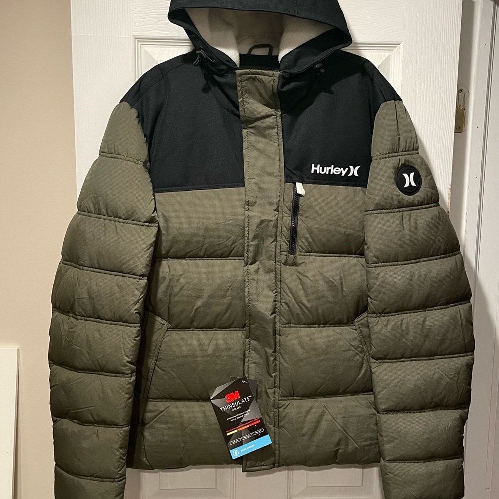 Hurley Barrel Puffer Jacket with Hood
